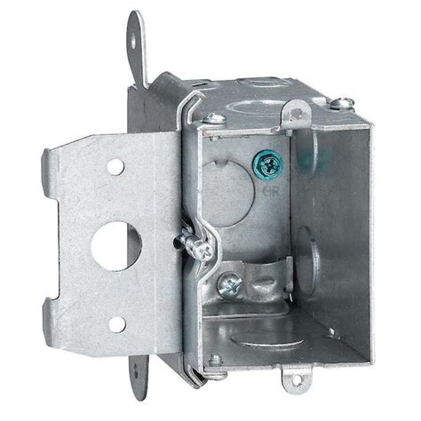 new-work single-gang steel switch box with clamps for mc|Hubbell RACO 1.